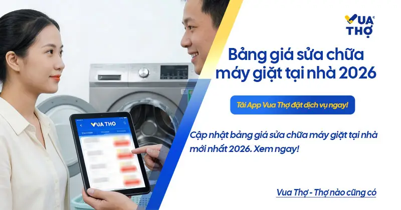 bảng gi&aacute; sửa chữa m&aacute;y giặt tại nh&agrave; 202