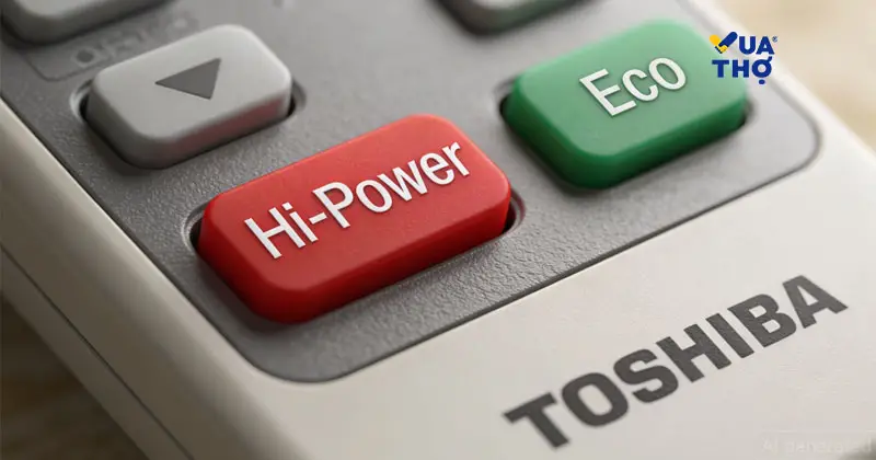 Sử dụng chế độ Hi-Power và Eco trên điều khiển điều hòa Toshiba.