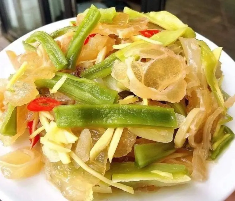 Cách làm nộm rau tiến vua với gân bò Cách làm nộm rau tiến vua với gân bò