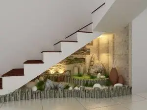 Cách làm tiểu cảnh gầm cầu thang đẹp – Biến góc tối thành không gian sinh động, thẩm mỹ