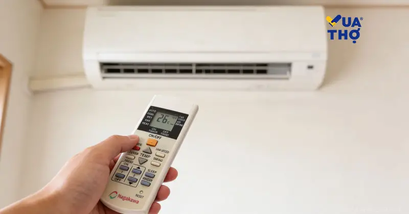 c&aacute;ch sử dụng điều khiển điều h&ograve;a nagakawa