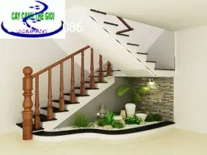 Cách trang trí tiểu cảnh dưới gầm cầu thang - Biến hóa không gian sống sáng tạo và gần gũi thiên nhiên