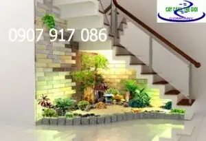 Cách trang trí tiểu cảnh dưới gầm cầu thang - Biến hóa không gian sống sáng tạo và gần gũi thiên nhiên