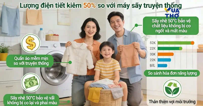 công nghệ sấy heatpump tiết kiệm điện năng