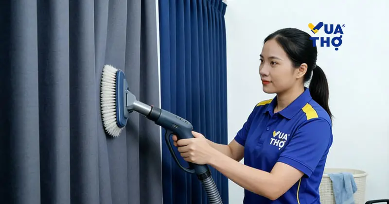 Cách vệ sinh rèm tráng cao su chống nắng an toàn không bị gãy.2