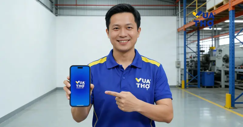 Đặt lịch dịch vụ vệ sinh nhà xưởng công nghiệp qua ứng dụng Vua Thợ.