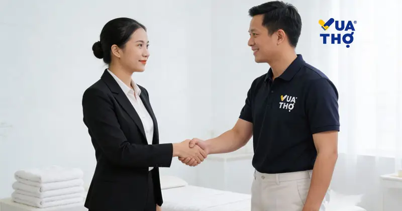Liên hệ Vua Thợ để ký hợp đồng giặt khăn spa dài hạn, đảm bảo chất lượng và dịch vụ tốt nhất.