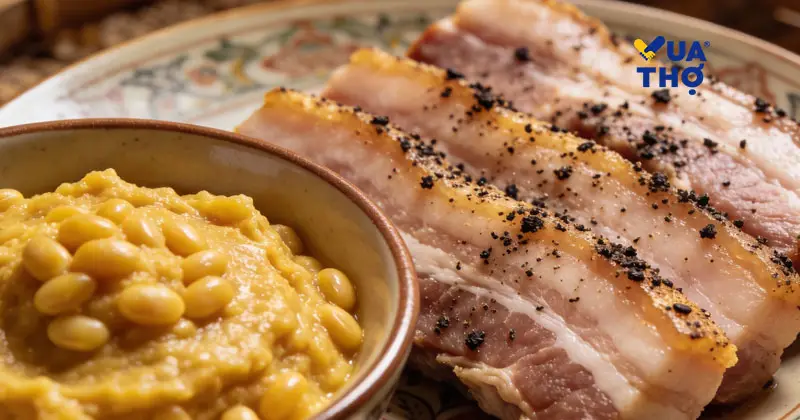 C&aacute;ch ướp thịt ba chỉ với hạt ti&ecirc;u chuẩn vị nh&acirc;n b&aacute;nh chưng.