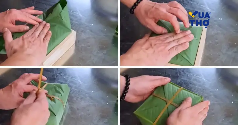 C&aacute;c bước xếp l&aacute; v&agrave;o khu&ocirc;n gỗ