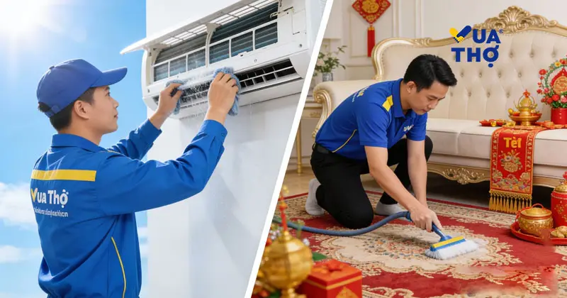 Lộ tr&igrave;nh dịch vụ dọn dẹp v&agrave; bảo tr&igrave; nh&agrave; cửa trọn g&oacute;i theo lịch &acirc;m 2026 của Vua Thợ.