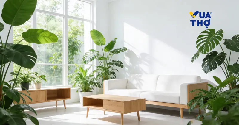 Cách phối màu trắng và hành Mộc tương sinh cho người mệnh Hỏa.