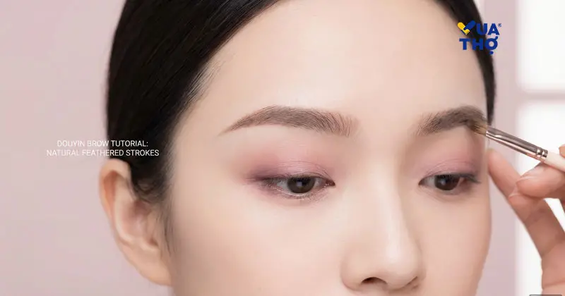 c&aacute;ch vẽ ch&acirc;n m&agrave;y thanh mảnh trong makeup douyin