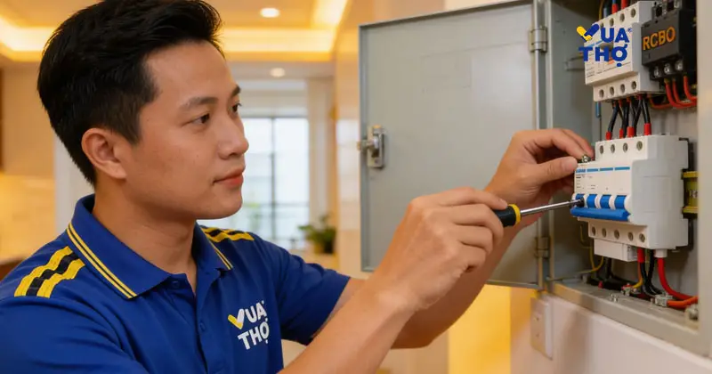 vua thợ kiểm tra cb chống giật