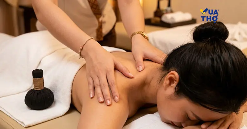 Bấm huyệt điểm Kiên Tỉnh trên cơ thang giảm đau mỏi cổ vai gáy chuyên sâu tại nhà.