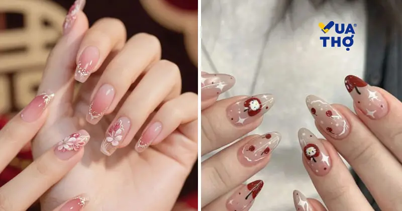mẫu nail tết 2026 cho sinh viên