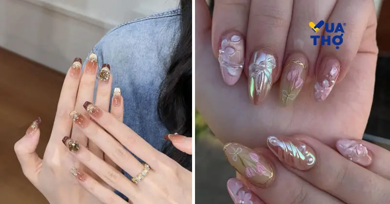 mẫu nail tết 2026 lung linh