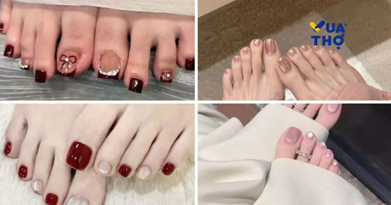 mẫu nail tết 2026 nail chân