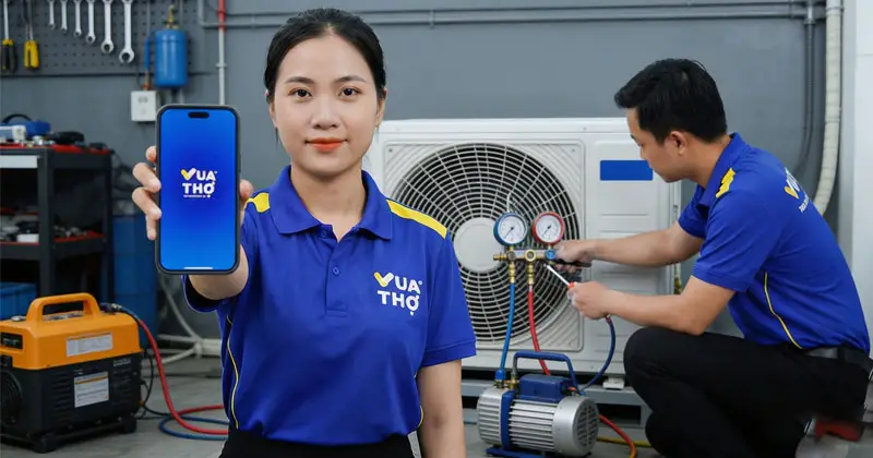 Quy trình nạp gas máy lạnh chuyên nghiệp và an toàn.