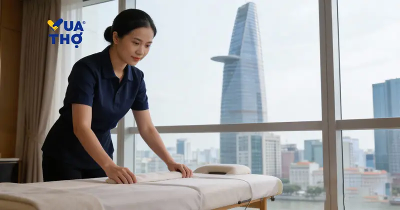 Đội ngũ thợ nữ massage tại gia Quận 1 c&oacute; mặt nhanh ch&oacute;ng sau 30 ph&uacute;t đặt lịch