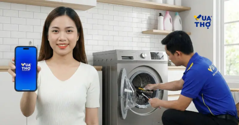 vua thợ sửa máy giặt không xả nước