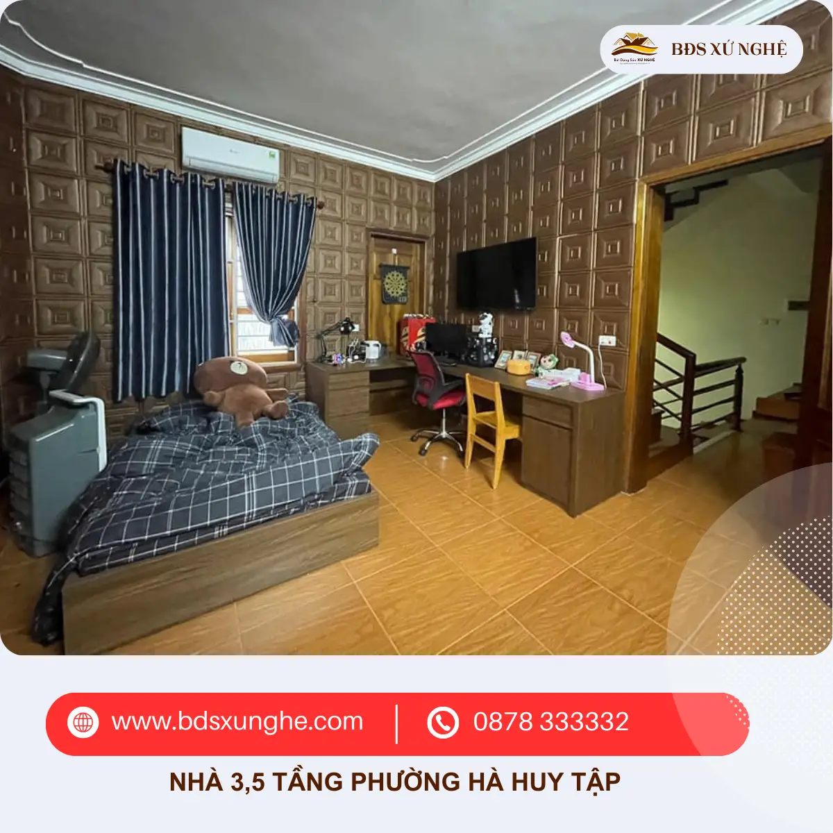 Nhà 3,5 tầng Hà Huy Tập mặt đường Trung Yên