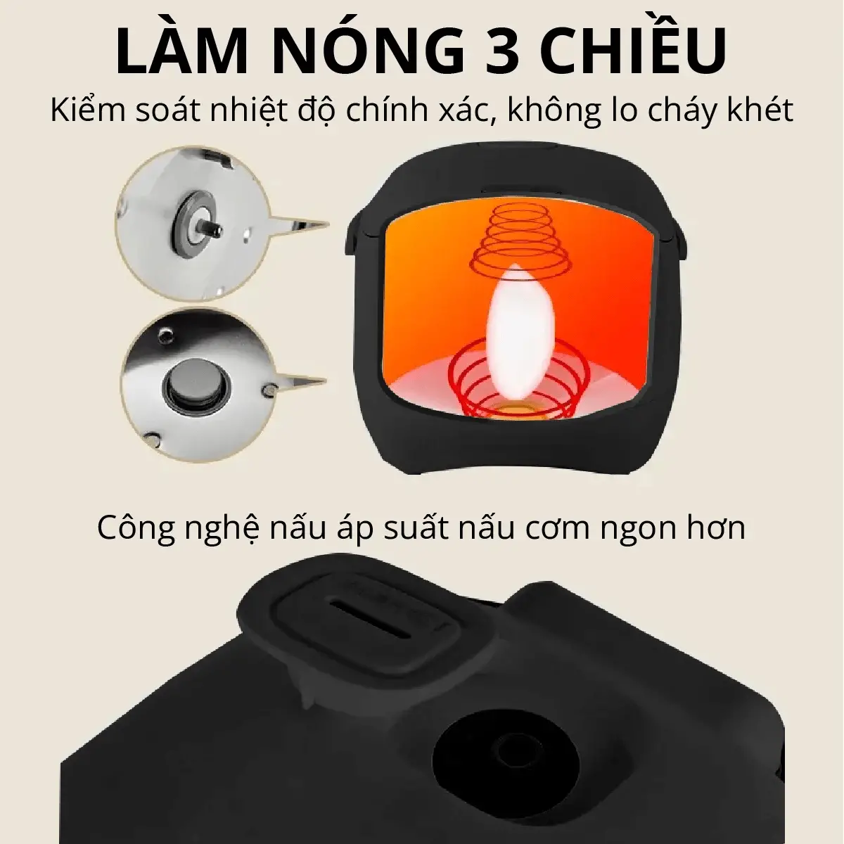Nồi cơm lòng sứ dưỡng sinh Mishio