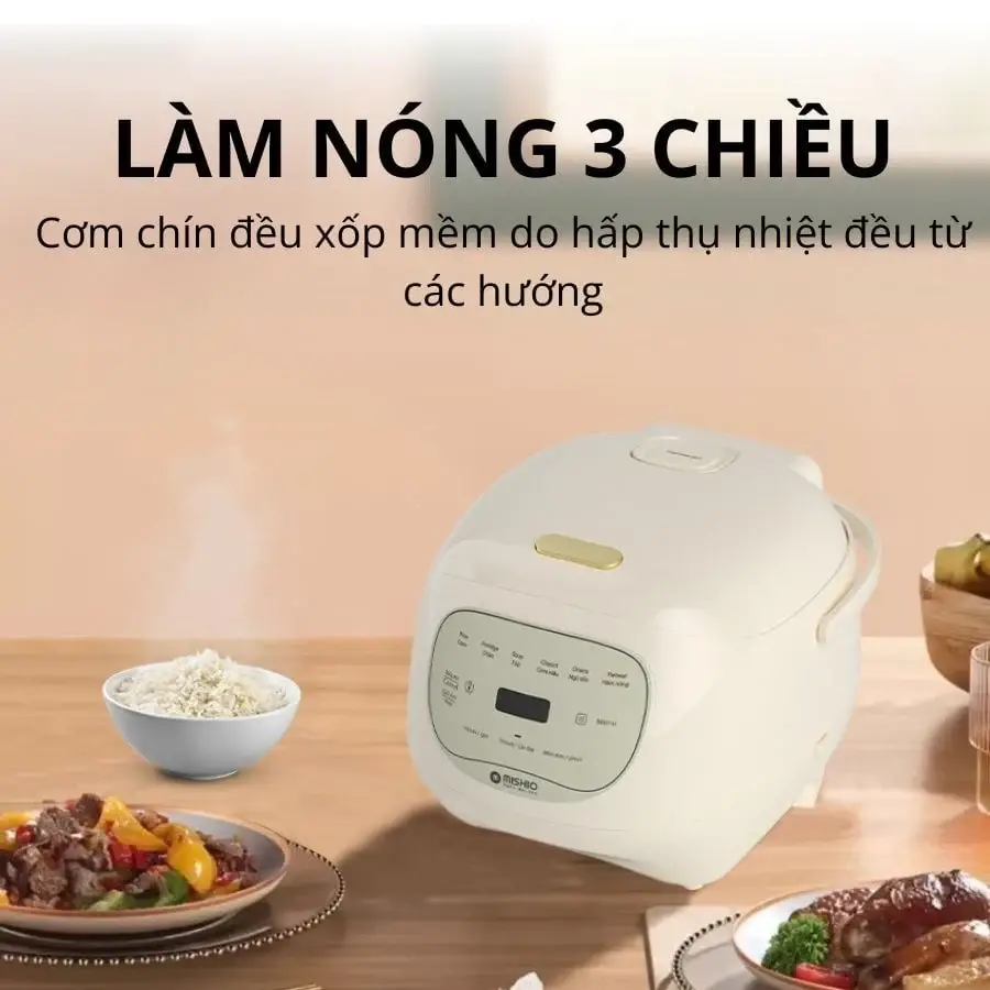 Nồi cơm lòng sứ dưỡng sinh Mishio