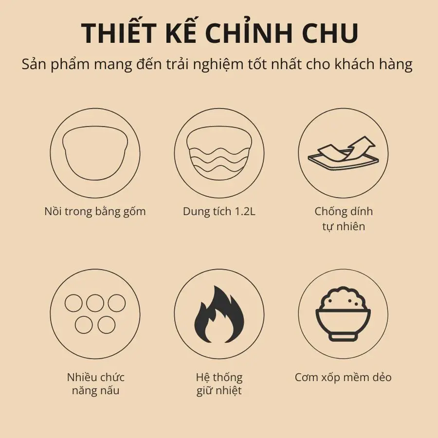 Nồi cơm lòng sứ dưỡng sinh Mishio