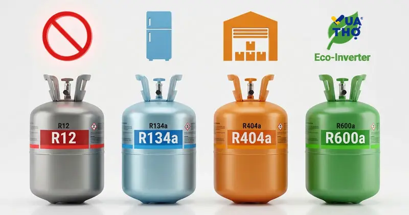 điểm danh c&aacute;c d&ograve;ng gas tủ lạnh hiện tại