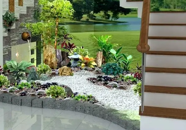 Tiểu cảnh cầu thang - Biến khoảng hẹp thành không gian xanh