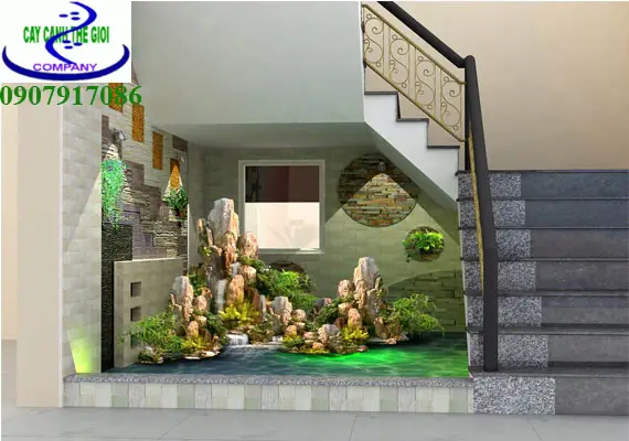 Tiểu cảnh dưới chân cầu thang – Biến không gian nhỏ thành điểm nhấn nghệ thuật và phong thủy