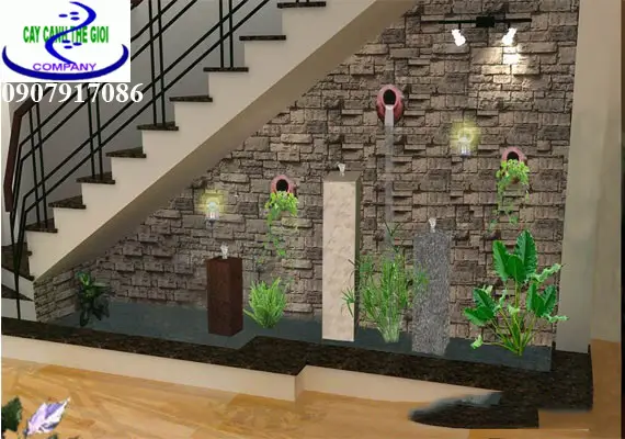 Tiểu cảnh gầm cầu thang - Xu hướng sáng tạo không gian sống đẳng cấp và thân thiện môi trường