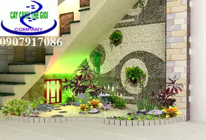 Tiểu cảnh gầm cầu thang - Xu hướng sáng tạo không gian sống đẳng cấp và thân thiện môi trường