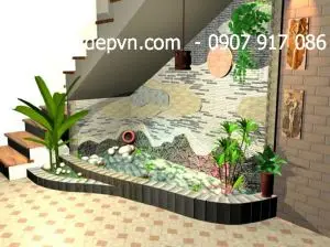 Tiểu cảnh giếng trời cầu thang – Sáng tạo đột phá cho không gian nội thất hiện đại và tinh tế