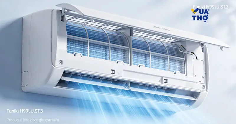Máy lạnh Funiki Inverter 1 HP HIC09TMU.ST3 thiết kế hiện đại tiết kiệm điện.