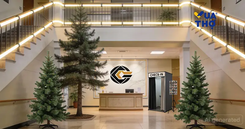 trang trí noel văn phòng