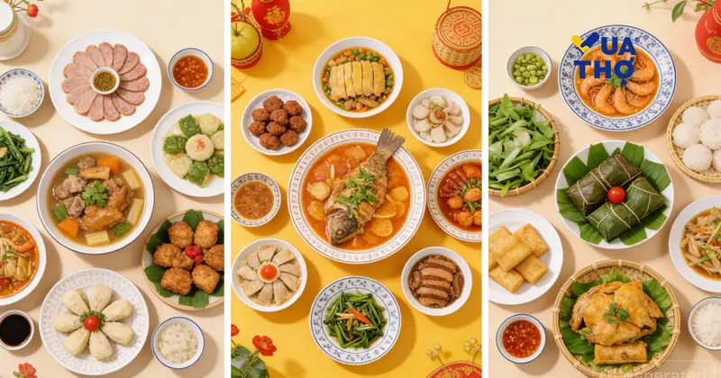 M&acirc;m c&uacute;ng M&ugrave;ng 1 Tết đặc trưng của ba miền Bắc - Trung - Nam.