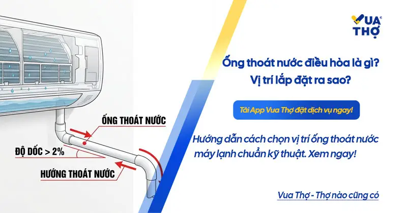 cách xác định vị trí ống thoát nước máy lạnh